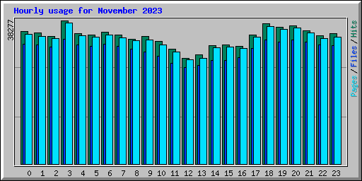 Hourly usage for November 2023