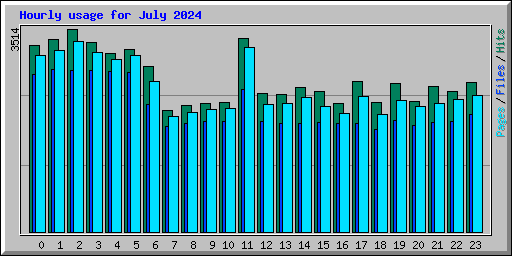 Hourly usage for July 2024