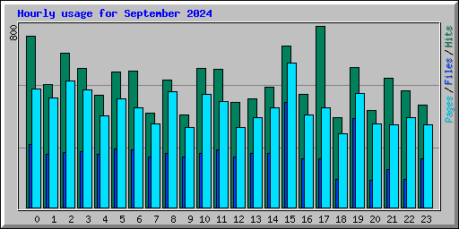 Hourly usage for September 2024